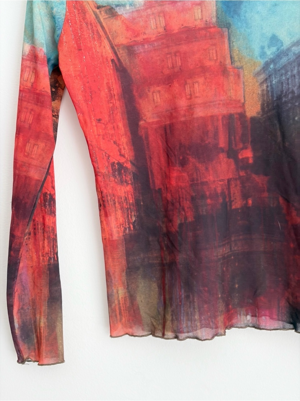 Aventures des Toiles - Sheer Cityscape Mesh Top - Artcore M - Picture 4 of 6